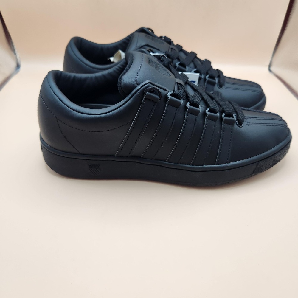 K-Swiss Classic 2000 Shoes Mens Size 9‎ Black Low Top Sneakers 06506-001-M